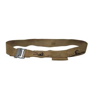British 1937 Pattern Suede Webbing Belt Tan L WWII Military Uniform Reenactment